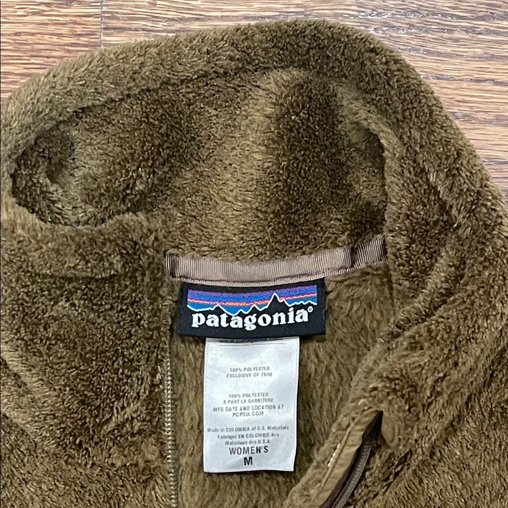 Patagonia Women's Fleece Pullover Tan Brown Kanga Pocket woman’s size M - Picture 4 of 16